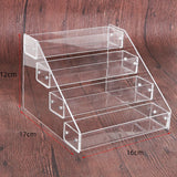 4Layers High Acrylic Clear Nail Polish Storage Rack Makeup Cosmetic Organizer