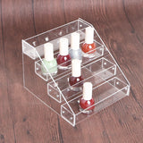 4Layers High Acrylic Clear Nail Polish Storage Rack Makeup Cosmetic Organizer