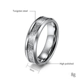 Ice Tungsten Steel Ring 4M/6M/8M Double Beveled Arc Inlaid Couple Ring