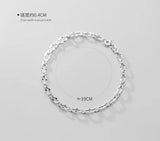 925 Sterling Silver Polished/Wave Oval Chain Bracelet