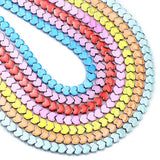 4MM 100PCS Nano Plating Natural Hematite LOVE Spacers Beads