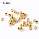 4MM Square Cube Beads Metal Spacer Beads for DIY Jewelry Making