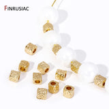 4MM Square Cube Beads Metal Spacer Beads for DIY Jewelry Making