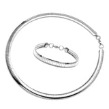 Stainless Steel Snake Chain Choker Collar Set Jewelry for Women