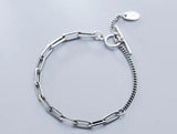 925 Sterling Silver Cuban Link Bracelet Hip Hop Punk GTLS815