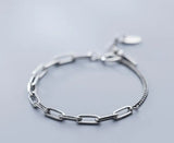 925 Sterling Silver Cuban Link Bracelet Hip Hop Punk GTLS815