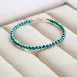 4MM Natural Turquoise Beads Bracelet - Easter Buddhism DIY Beaded Souvenir Pray