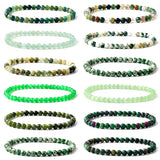 Green Natural Stone Crystal Bracelet Healing Reiki Yoga Jewelry