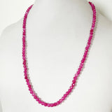 4MM Brazil Clear Red Ruby Necklace Faceted Natural Stone Beads