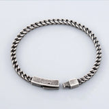 4MM Chain Men's Bracelet Antique Stainless Steel Boys Bracelets
