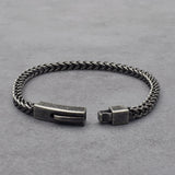 4MM Chain Men's Bracelet Antique Stainless Steel Boys Bracelets