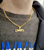 4MM Personalized Name Necklace Stainless Steel Punk Jewelry