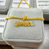 4MM Personalized Name Necklace Stainless Steel Punk Jewelry