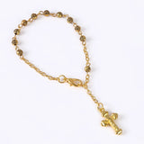 Catholic Bracelet Small Rose Rosary Cross Jewelry