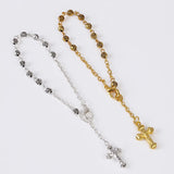 Catholic Bracelet Small Rose Rosary Cross Jewelry