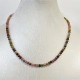 4MM Clear Brazil Tourmaline Necklace Natural Stone Chocker Beaded
