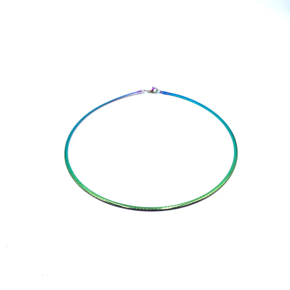 Colorful Stainless Steel Necklace and Bracelet Set for Women