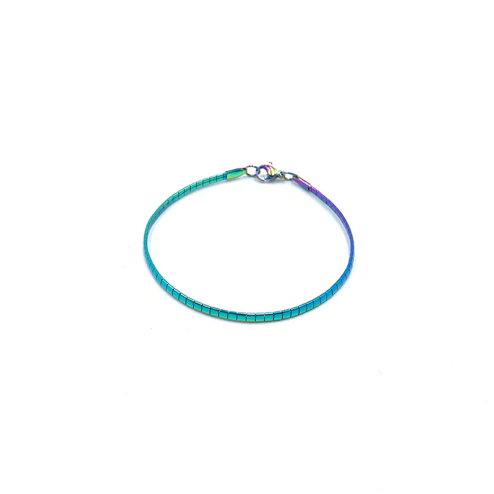 Colorful Stainless Steel Necklace and Bracelet Set for Women