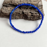 4MM Faceted Agate Bracelet Healing Power Natural Stone Bead Hand Row Gemstone