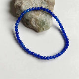 4MM Faceted Agate Bracelet Healing Power Natural Stone Bead Hand Row Gemstone