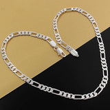 925 Sterling Silver Chain Necklace Unisex Personality Party Wedding Gift