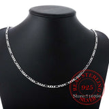 925 Silver Chain Necklace Unisex Party Wedding Gift