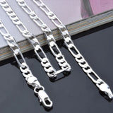 925 Sterling Silver Chain Necklace Unisex Personality Party Wedding Gift