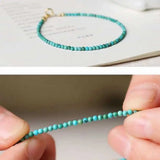 4MM Kallaite Beads Bracelet Cuff Men Souvenir