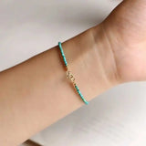 4MM Kallaite Beads Bracelet Cuff Men Souvenir