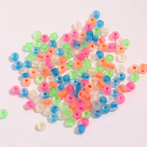 4MM Fluorescent Frosted Rice Beads Mixed Color DIY Jewelry Bracelet Material