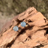 4MM Natural Aquamarine 925 Sterling Silver Stud Earrings for Women