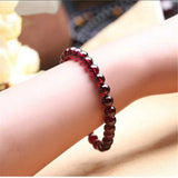 4MM Garnet Beads Cuff Lucky Bracelet All Saints Easter Meditation