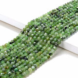 4MM Natural Nephrite Jade AA Micro Faceted Round Beads 15 inch Strand