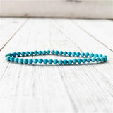 Turquoise Tiger Eyes Stone Beads Bracelet