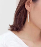 Natural Shell Pearl Earring 18k Hook Party Jewelry
