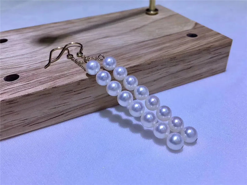 Natural Shell Pearl Earring 18k Hook Party Jewelry