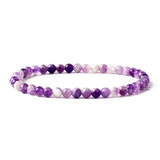 Natural Stone Beads Bracelets Purple Quartz Amethyst Garnet Aventurine