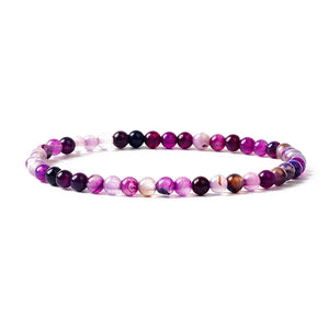 Natural Stone Beads Bracelets Purple Quartz Amethyst Garnet Aventurine
