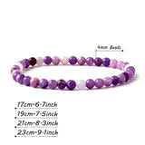 Natural Stone Beads Bracelets Purple Quartz Amethyst Garnet Aventurine