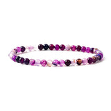 Natural Stone Beads Bracelets Purple Quartz Amethyst Garnet Aventurine