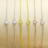 4MM Round Bezels Keepsake Breast Milk Necklace Settings with 6 Bezels