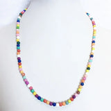 4MM Candy Jade Gemstone Beads Short Necklace Female Jewelry Women Choker