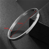 Stainless Steel Charm Bangle Couple Bracelet