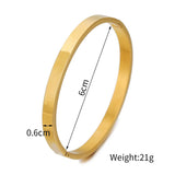 Stainless Steel Charm Bangle Couple Bracelet