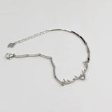 4MM Solid 925 Sterling Silver Rose Round 4 Prongs Deer Horn