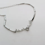 4MM Solid 925 Sterling Silver Rose Round 4 Prongs Deer Horn