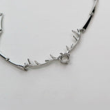 4MM Solid 925 Sterling Silver Rose Round 4 Prongs Deer Horn