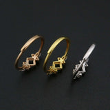 Vintage Style 925 Silver Square Ring Setting for Gemstone