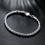 Silver 925 Twist Chains Bracelet for Women