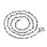 Silver 925 Men's Chain Necklace 4MM Width Jewelry Choker Boyfriend Gift